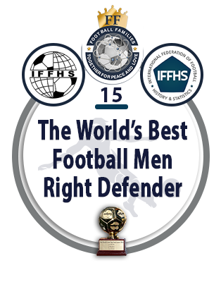 The World’s Best Football Men Central Right  Defender.